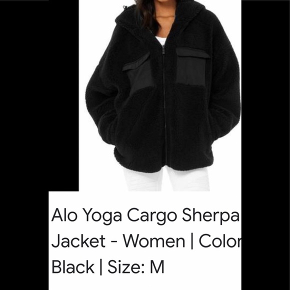 ALO Yoga Jackets & Blazers - Alo Yoga Cargo Sherpa! Size medium black!